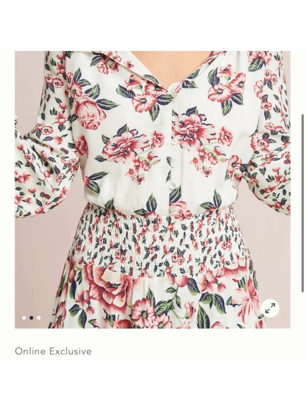 Anthropologie Farm Rio Anabela Floral
Smocked Mini Dress - Picture 2 of 9